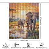 Unique Happy Elephant Shower Curtain 