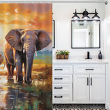 Unique Happy Elephant Shower Curtain 