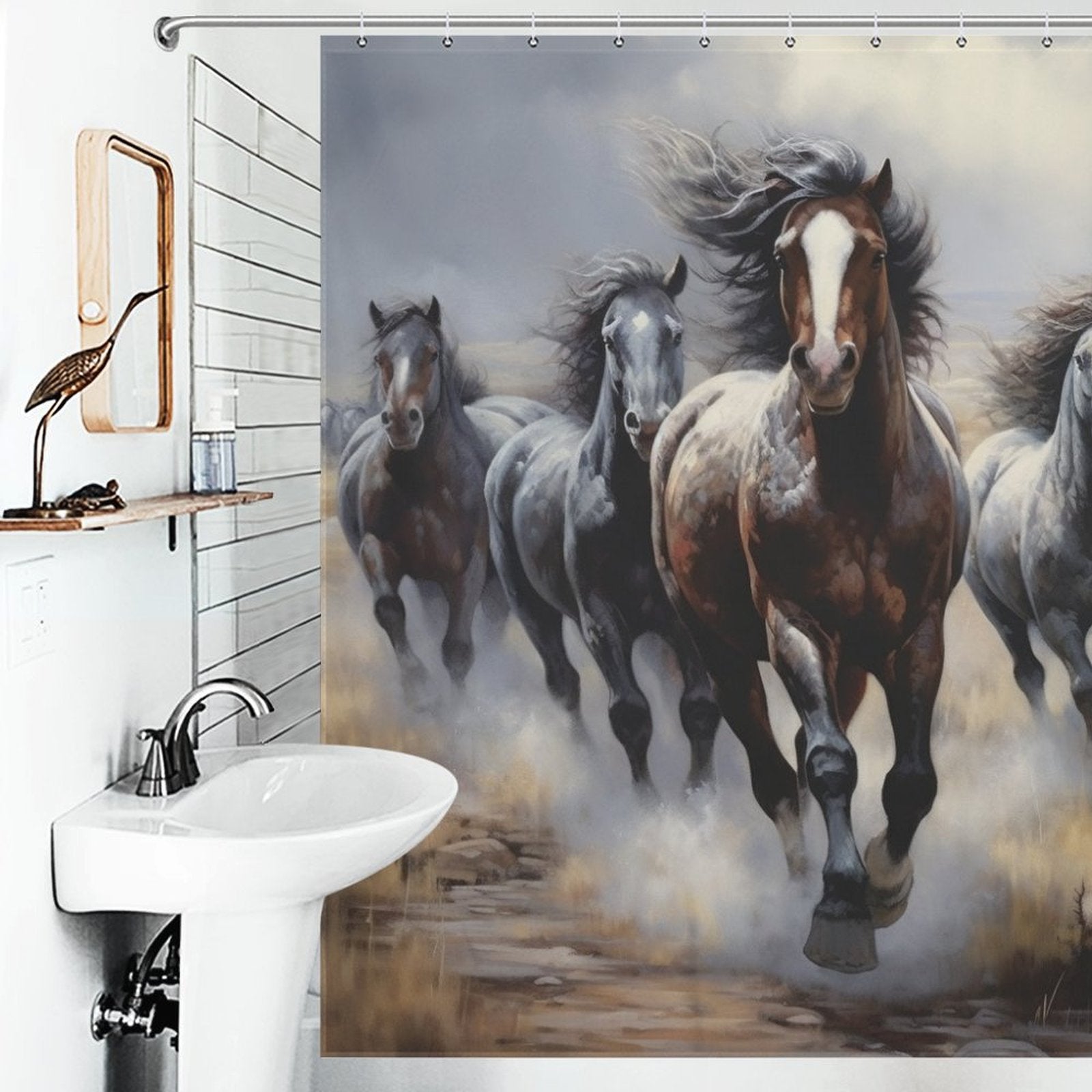 Untamed Nature Horse Shower Curtain