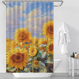 Uplifting Sunflower Shower Curtain Sunny Vibes 