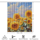 Uplifting Sunflower Shower Curtain Sunny Vibes 
