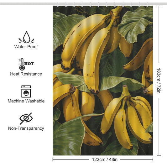 Vibrant Banana Shower Curtain