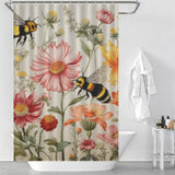 Vibrant Bumble Bee Shower Curtain