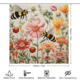 Vibrant Bumble Bee Shower Curtain