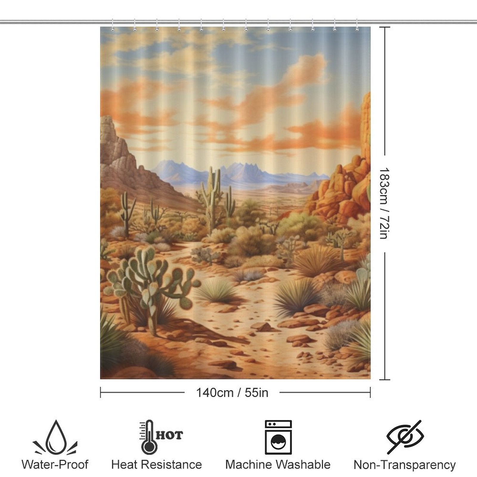 Vibrant Desert Shower Curtain