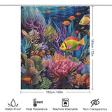 Vibrant Marine Life Aquarium Shower Curtain