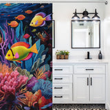 Vibrant Marine Life Aquarium Shower Curtain