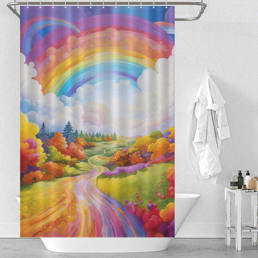 Vibrant Rainbow Shower Curtain