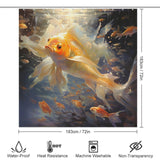 Vibrant Realistic Goldfish Shower Curtain