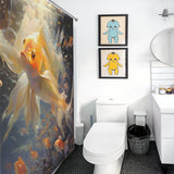 Vibrant Realistic Goldfish Shower Curtain