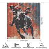 Vibrant Rodeo Design Bull Shower Curtain