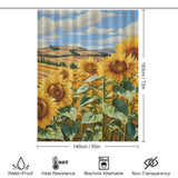 Vibrant Sunflower Shower Curtain Uplifting 