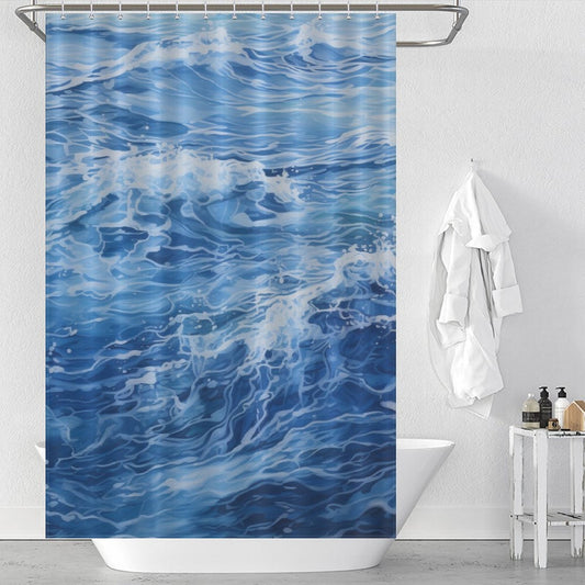 Vibrant and Chic Indigo Blue Shower Curtain