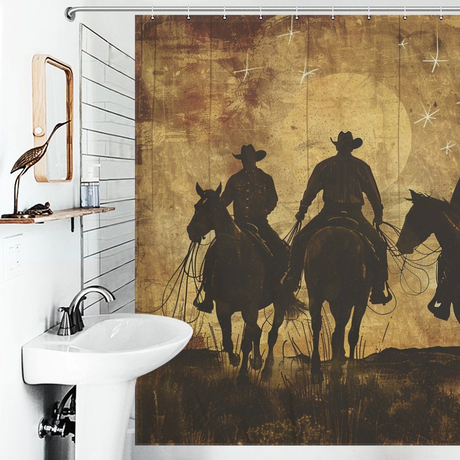 Vintage Cowboy Shower Curtain
