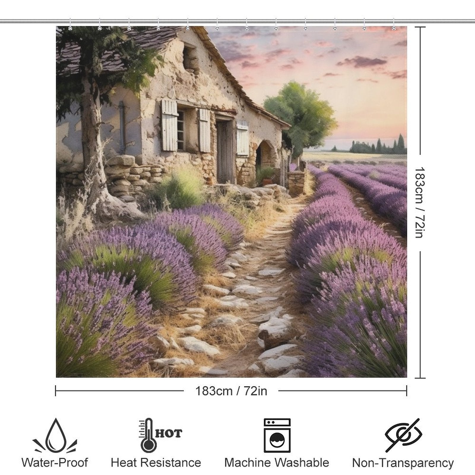 Vintage French Country Shower Curtain