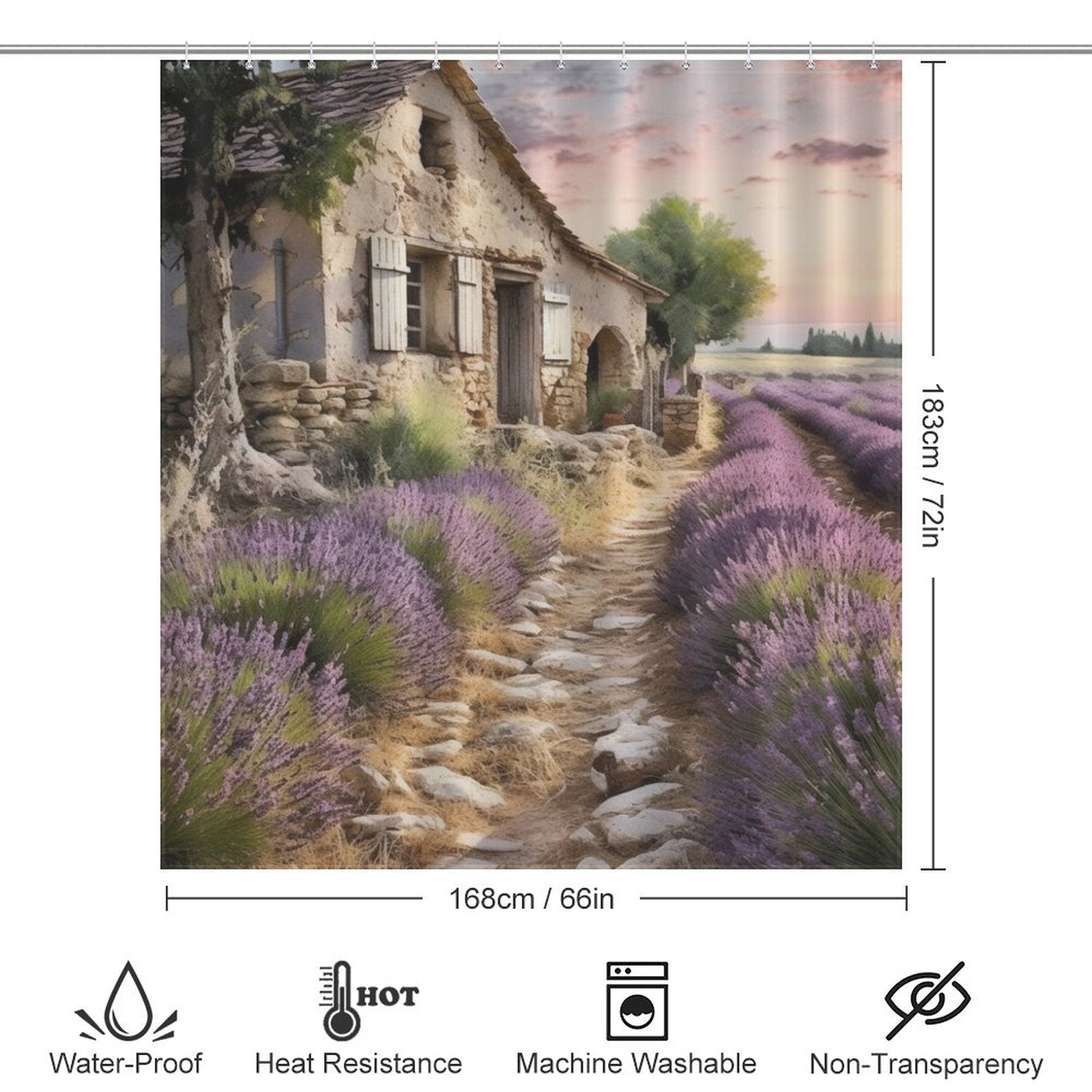 Vintage French Country Shower Curtain