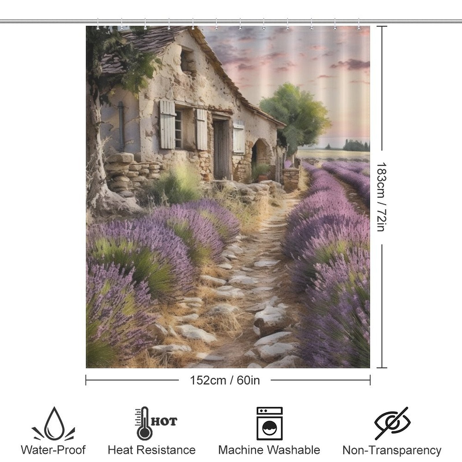 Vintage French Country Shower Curtain
