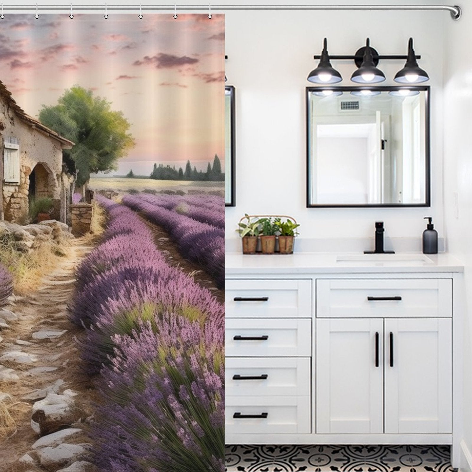 Vintage French Country Shower Curtain