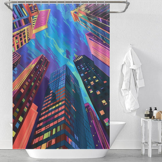 Visual Journey Cityscape Shower Curtain