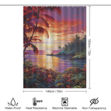 Warm Horizon Tropical Sunset Shower Curtain