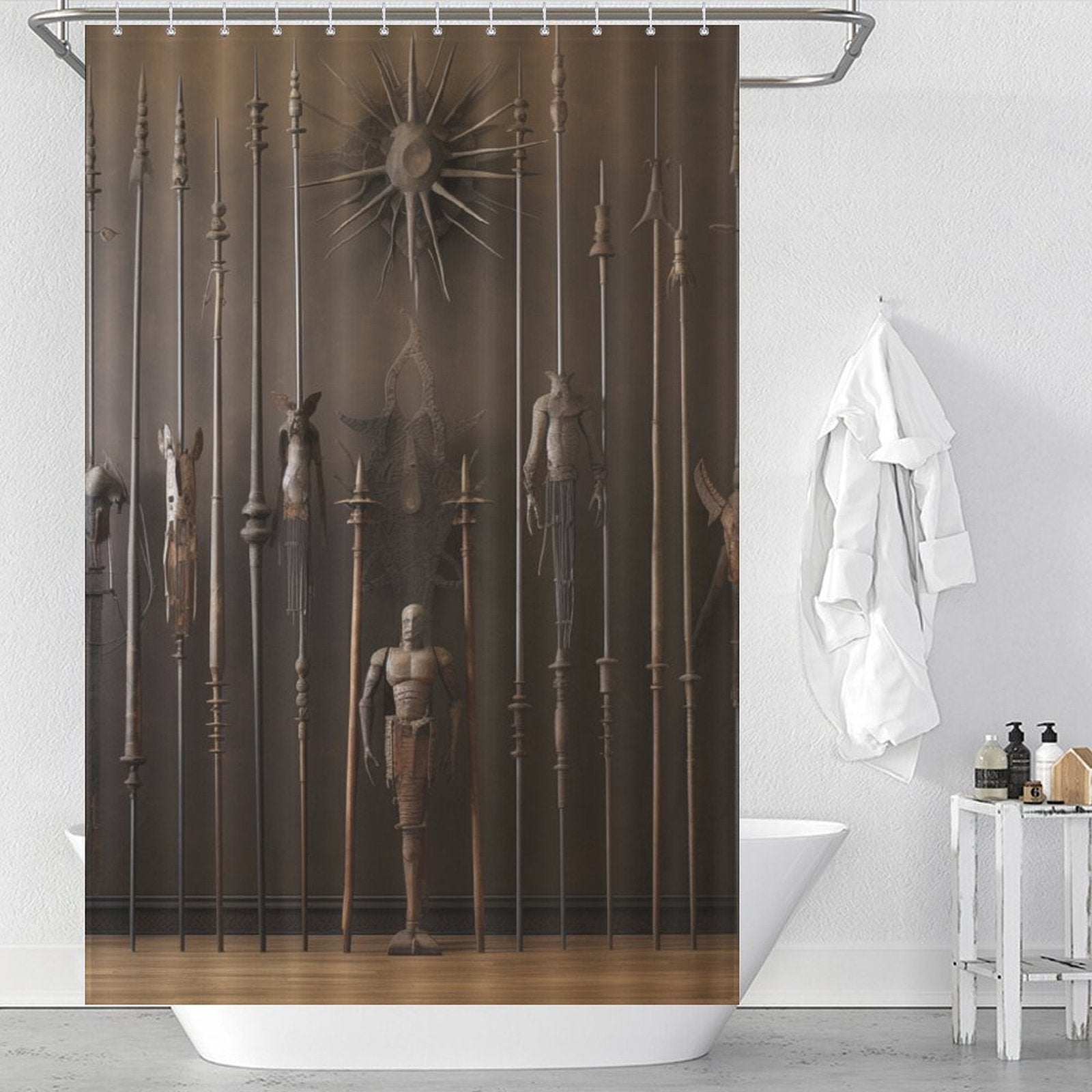 Warrior Spear Shower Curtain