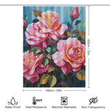 Watercolor Pink Rose Shower Curtain