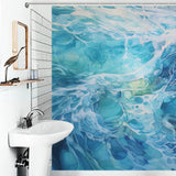 Waters Turquoise Shower Curtain