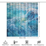 Waters Turquoise Shower Curtain