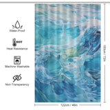 Waters Turquoise Shower Curtain