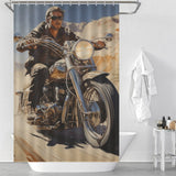 Wheelie Motorcycle Shower Curtain