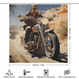 Wheelie Motorcycle Shower Curtain