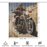 Wheelie Motorcycle Shower Curtain