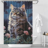 WhimsicalCuriosity Cat Shower Curtain