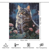 WhimsicalCuriosity Cat Shower Curtain