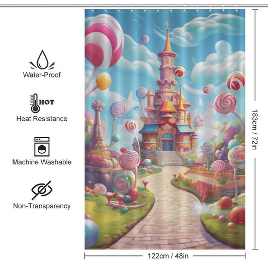 Whimsical Delight Candies Shower Curtain
