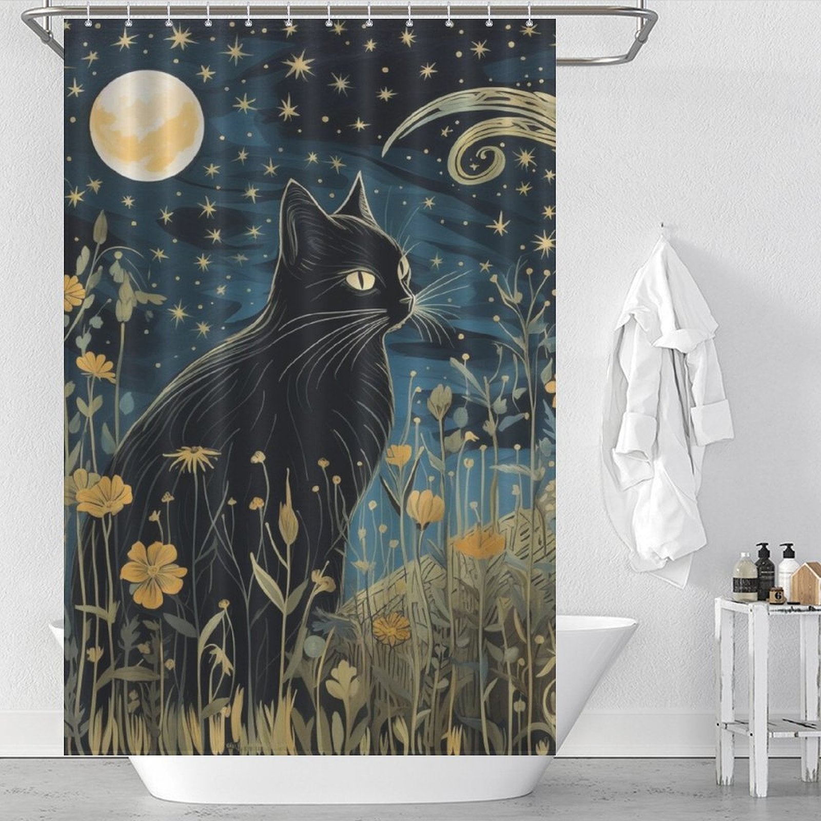 WhiskerTales Cat Shower Curtain