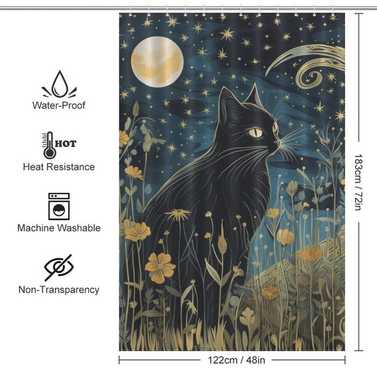 WhiskerTales Cat Shower Curtain