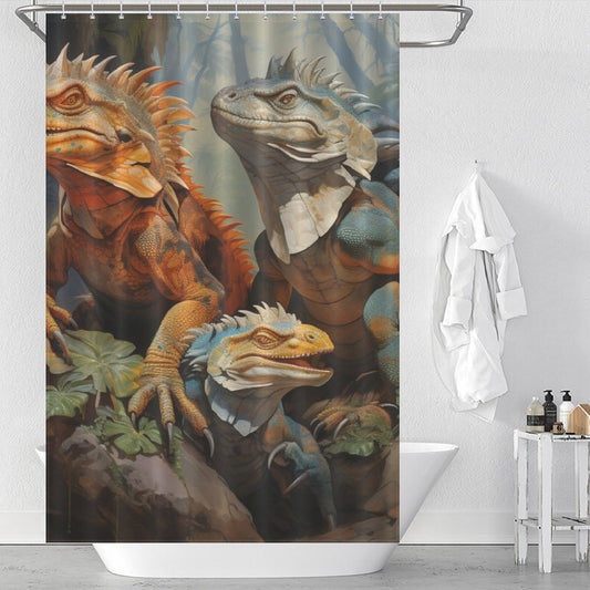 Wild Reptile Lizard Shower Curtain