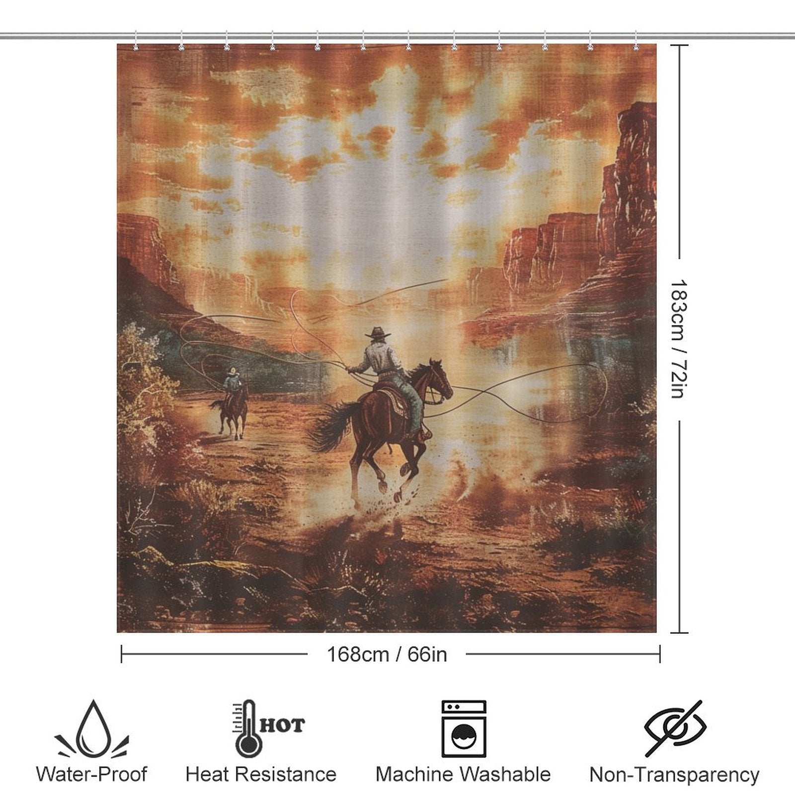 Wild West Cowboy Shower Curtain