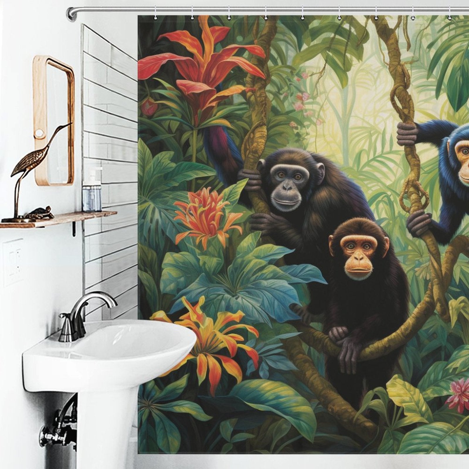 Wildlife Celebration Monkey Shower Curtain