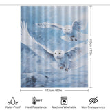 Winter Snow Owl Shower Curtain