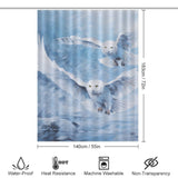 Winter Snow Owl Shower Curtain