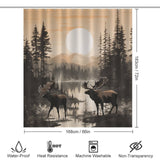 Woodland Moose Shower Curtain