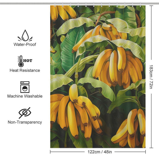 Yellow Banana Shower Curtain