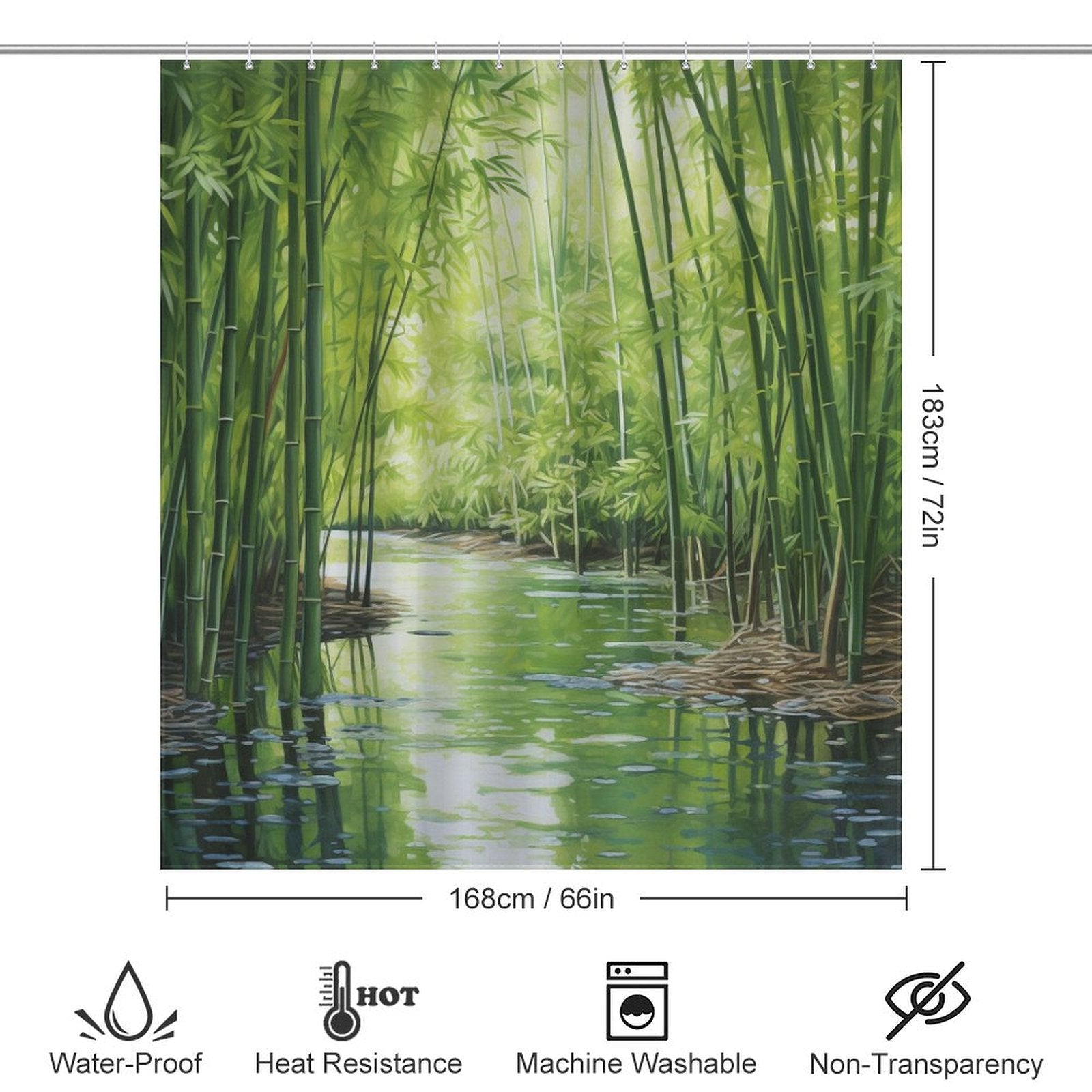 Zen Bamboo Shower Curtain