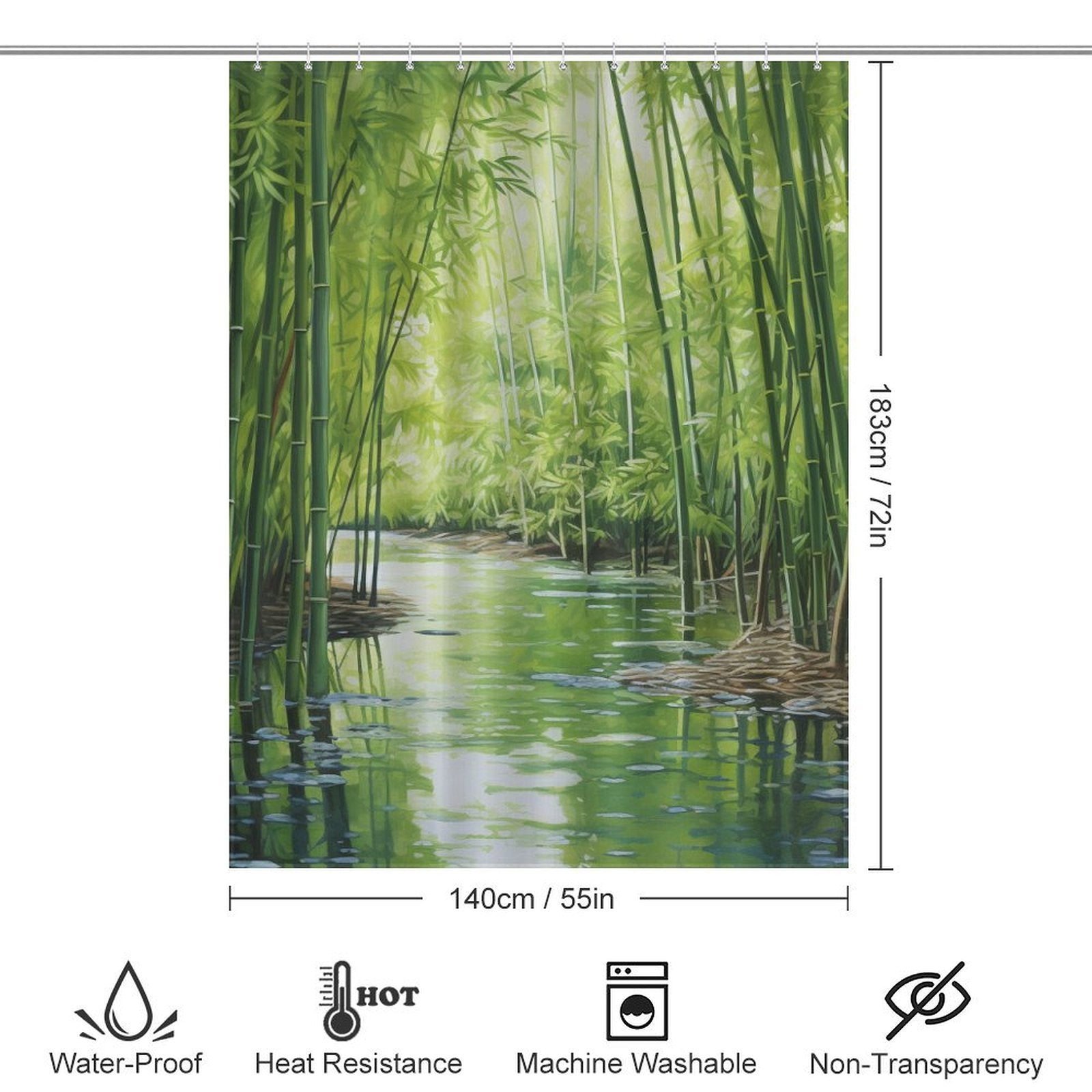 Zen Bamboo Shower Curtain