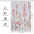 The Rustic Spring Blossom Pink Floral Shower Curtain-Cottoncat by Cotton Cat, measuring 122 cm by 183 cm, boasts a beautiful floral pattern. It is water-resistant, heat-resistant, machine washable, and non-transparent—ideal for adding a touch of elegance to your bathroom decor.