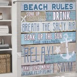 Cotton Cat's Beach Rules Anchor Shower Curtain.