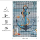 Add some coastal charm to your bathroom with this Coastal Anchor Shower Curtain-Cottoncat featuring adorable sea creatures. Made from waterproof polyester, this Coastal Anchor Shower Curtain-Cottoncat is both functional and stylish, perfect for creating a coastal-themed.