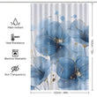 Abstract Modern Art Blue Flower Minimalist Watercolor Blue Floral Shower Curtain-Cottoncat by Cotton Cat. Features: water-resistant, heat resistant, machine washable, non-transparent. Dimensions: 183cm (72in) height, 122cm (48in) width.